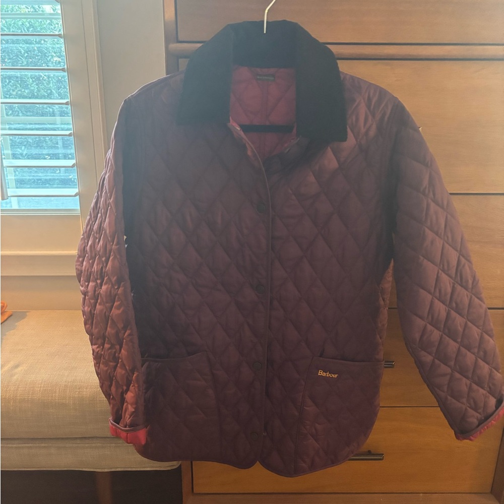 Barbour Quilted Jacket in Deep Purple